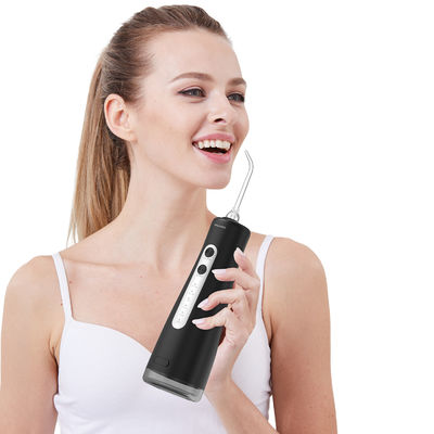 Black Water Jet Oral Irrigator AOW07 with 4 Nozzles Rechargeable Battery CE/FDA Certified