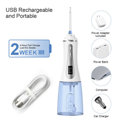 1800mAh Portable Cordless Dental Water Jet , OLED Water Irrigator For Mouth